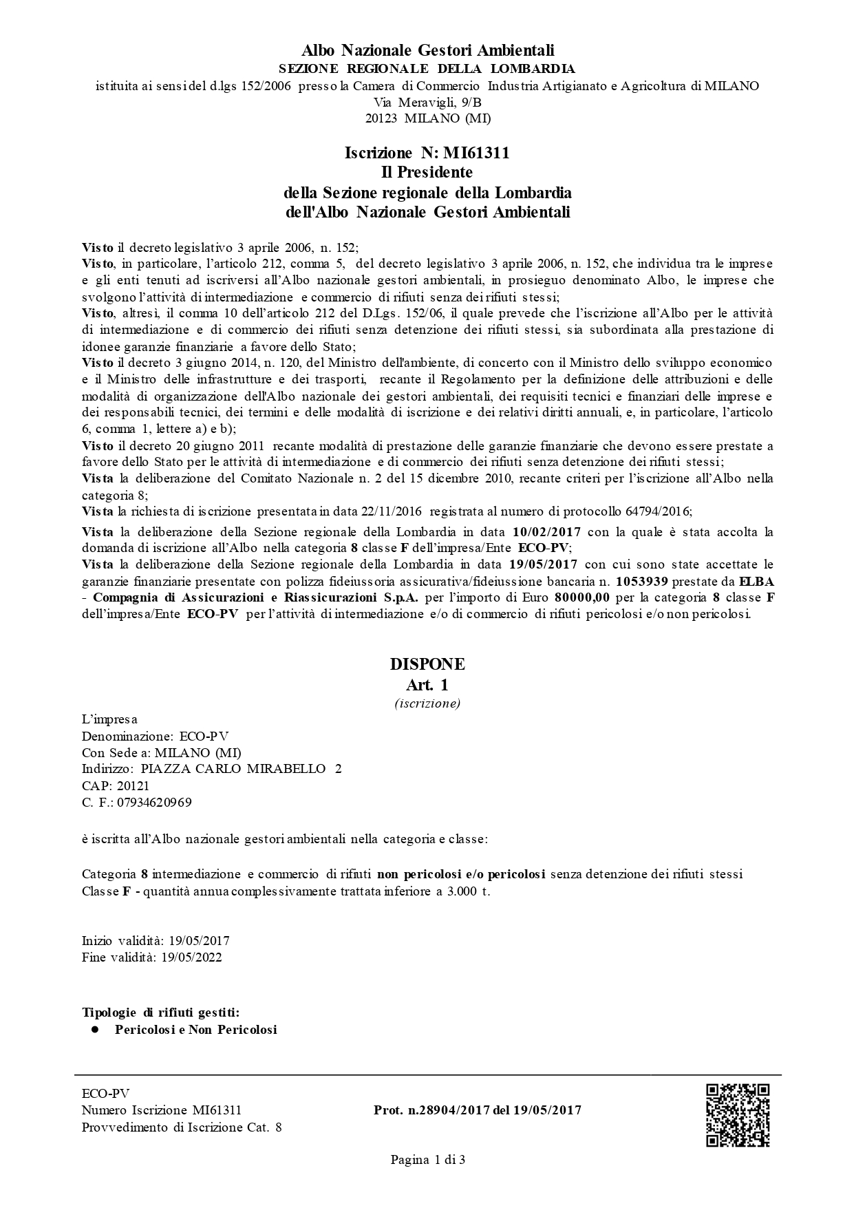 Albo Nazionale Gestori Ambientali