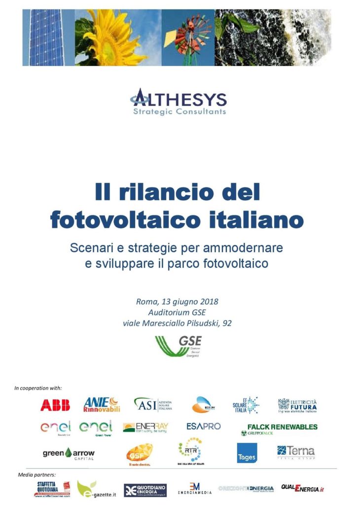 Nasce la Carta per il fotovoltaico per rilanciare grandi  impianti