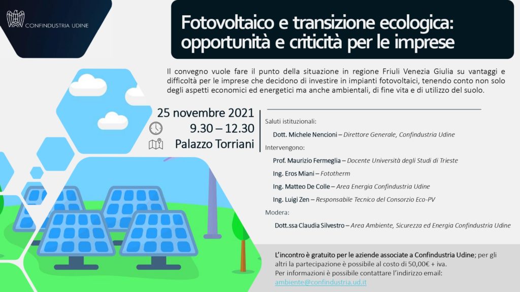 FOTOVOLTAICO E TRANSIZIONE ECOLOGICA